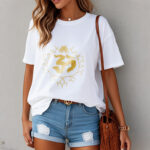 Buddha Stones Om Lotus Flower Vine Pattern Meditation Cotton Tee T-shirt - image 7