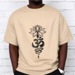 Buddha Stones Om Sanskrit Lotus Flower Pattern Meditation Cotton Tee T-shirt - image 12