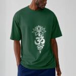 Buddha Stones Om Sanskrit Lotus Flower Pattern Meditation Cotton Tee T-shirt - image 2