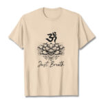 Buddha Stones Casual Om Symbol Lotus Flower Pattern Cotton Tee T-shirt - Bisque - 2XL - image 11