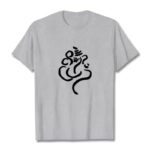 Buddha Stones Casual Ganesha Pattern Cotton Tee T-shirt - LightGrey - 2XL - image 20