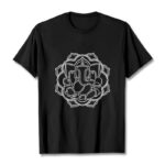 Buddha Stones Casual Mandala Design Ganesha Pattern Cotton Tee T-shirt - Black - 2XL - image 4