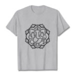 Buddha Stones Casual Mandala Design Ganesha Pattern Cotton Tee T-shirt - LightGrey - 2XL - image 20