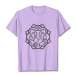 Buddha Stones Casual Mandala Design Ganesha Pattern Cotton Tee T-shirt - Plum - 2XL - image 17