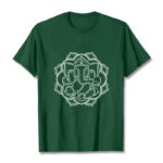 Buddha Stones Casual Mandala Design Ganesha Pattern Cotton Tee T-shirt - ForestGreen - 2XL - image 1