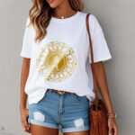 Buddha Stones Casual Hum Symbol Vishuddha Pattern Cotton Tee T-Shirt - image 3