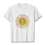 Buddha Stones Casual Hum Symbol Vishuddha Pattern Cotton Tee T-Shirt - White - 2XL - image 1