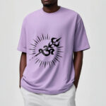 Buddha Stones Casual Om Symbol Trident Radiant Lines Pattern Cotton Tee T-shirt - image 18