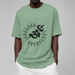 Buddha Stones Casual Om Symbol Trident Radiant Lines Pattern Cotton Tee T-shirt - image 16