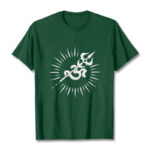 Buddha Stones Casual Om Symbol Trident Radiant Lines Pattern Cotton Tee T-shirt - ForestGreen - 2XL - image 11