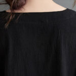 Buddha Stones Fall Casual Simple Design Long Sleeve Cotton Linen Maxi Dress With Pockets - image 10