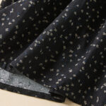 Buddha Stones Fall Printing Floral Buttons Lace Lapel Design Cotton Linen Midi Dress With Pockets - image 10