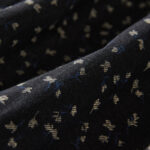 Buddha Stones Fall Printing Floral Buttons Lace Lapel Design Cotton Linen Midi Dress With Pockets - image 7