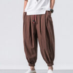 Buddha Stones Casual Sports Men's Solid Color Cotton Drawstring Pants With Pockets - image 30