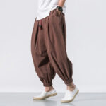 Buddha Stones Casual Sports Men's Solid Color Cotton Drawstring Pants With Pockets - image 32