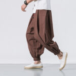 Buddha Stones Casual Sports Men's Solid Color Cotton Drawstring Pants With Pockets - image 36