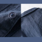 Buddha Stones Commute Men's Plain Buttons Design Pattern Cotton Linen Long Sleeve Shirt - image 15