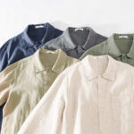 Buddha Stones Commute Men's Plain Buttons Design Pattern Cotton Linen Long Sleeve Shirt - image 23
