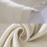 Buddha Stones Spring Men's Casual Pure Color Linen Long Sleeve Shirt With Pocket - image 6