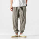 Buddha Stones Simple Drawstring Design Linen Men's Pants With Pockets - DarkKhaki - US/UK/AU46，EU56 (5XL) - image 19