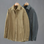 Buddha Stones Men's Casual Pure Color Tassels Hem Design Cotton Long Sleeve Shirt With Pocket - image 9