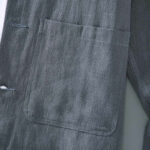 Buddha Stones Casual Plain Long Sleeve Button Lapel  Design Men's Ramie Linen Jacket With Pockets - image 8