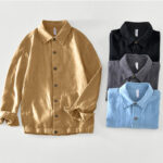 Buddha Stones Casual Plain Simple Buttons Design Men's Long Sleeve Ramie Linen Jacket With Pockets - image 27