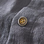 Buddha Stones Casual Plain Simple Buttons Design Men's Long Sleeve Ramie Linen Jacket With Pockets - image 24