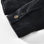 Buddha Stones Casual Plain Simple Buttons Design Men's Long Sleeve Ramie Linen Jacket With Pockets - image 8