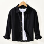 Buddha Stones Casual Plain Simple Buttons Design Men's Long Sleeve Ramie Linen Jacket With Pockets - Black - US/UK/AU42，EU52 (3XL) - image 6