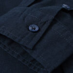 Buddha Stones Men's Long Sleeve Stand Collar With Pocket Pure Color Casual Cotton Linen Shirt - image 41