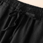 Buddha Stones Casual Cotton Linen High Waist Lace-up Wide Leg Pants With Pockets - image 21