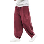 Buddha Stones Plain Casual Linen Bloomer Men's Pants With Pockets - image 10