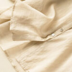 Buddha Stones Vintage Button Three Quarter Puff Sleeve V-Neck Cotton Linen Women's Shirt - image 11