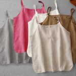 Buddha Stones Summer Plain Adjustable Strap Design Women's Cotton Linen Vest Waistcoat - image 35