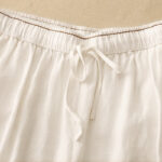 Buddha Stones Casual Embroidered Petals Women's Cotton Linen 7-8 Length Harem Pants With Pockets - image 8