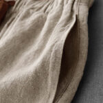 Buddha Stones Casual Daily Drawstring Simple Design Women's Cotton Linen Pants With Pockets - image 10