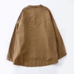 Buddha Stones Solid Color Long Sleeve Women's Cotton Jacket With Pockets - image 2