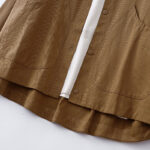 Buddha Stones Solid Color Long Sleeve Women's Cotton Jacket With Pockets - image 4
