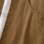 Buddha Stones Solid Color Long Sleeve Women's Cotton Jacket With Pockets - image 6