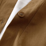 Buddha Stones Solid Color Long Sleeve Women's Cotton Jacket With Pockets - image 8