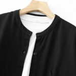 Buddha Stones Solid Color Long Sleeve Women's Cotton Jacket With Pockets - image 10