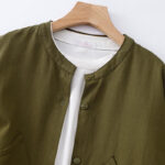 Buddha Stones Solid Color Long Sleeve Women's Cotton Jacket With Pockets - image 17