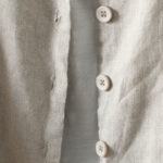 Buddha Stones Pure Color V-neck Women's Cotton Jacket With Pockets - image 6