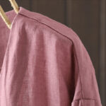 Buddha Stones Pure Color V-neck Women's Cotton Jacket With Pockets - image 9
