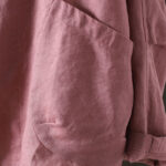 Buddha Stones Pure Color V-neck Women's Cotton Jacket With Pockets - image 12