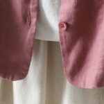 Buddha Stones Pure Color V-neck Women's Cotton Jacket With Pockets - image 11