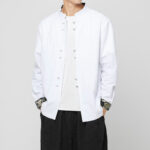 Buddha Stones Men's Frog-Button Dragon Pattern Cuffs Cotton Long Sleeve Shirt - image 13