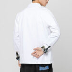 Buddha Stones Men's Frog-Button Dragon Pattern Cuffs Cotton Long Sleeve Shirt - image 12