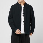 Buddha Stones Men's Frog-Button Dragon Pattern Cuffs Cotton Long Sleeve Shirt - image 17